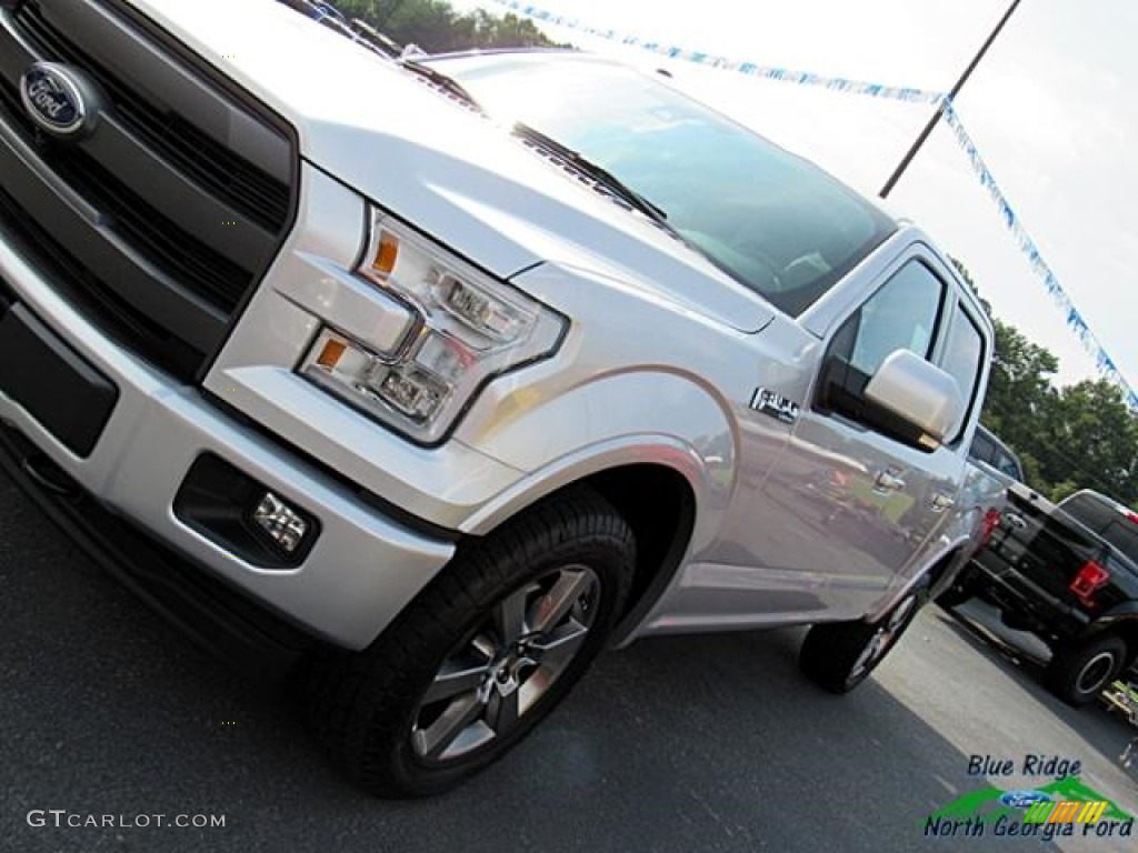 2017 F150 Lariat SuperCrew 4X4 - Ingot Silver / Black photo #32