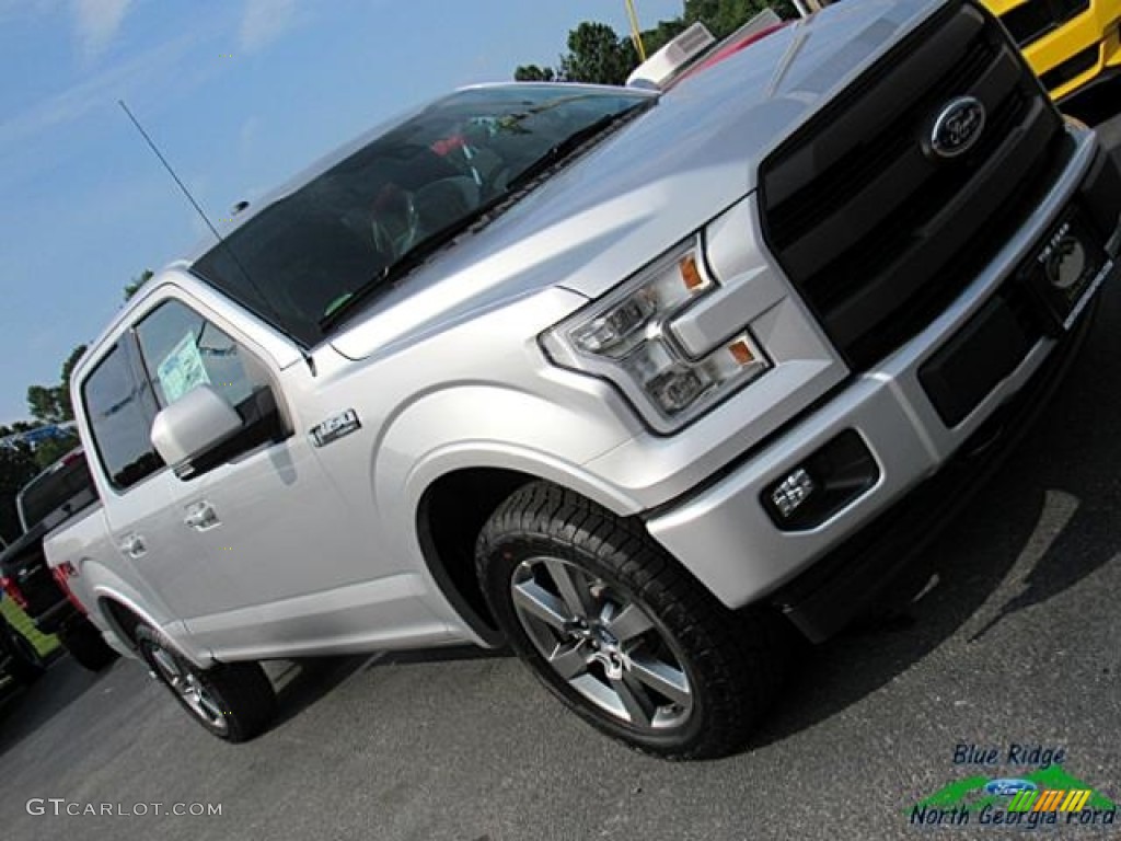 2017 F150 Lariat SuperCrew 4X4 - Ingot Silver / Black photo #33