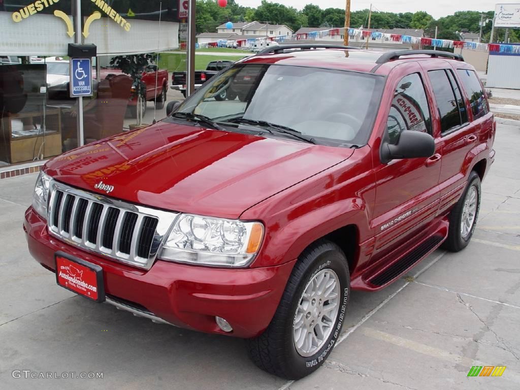 2004 Grand Cherokee Limited 4x4 - Inferno Red Pearl / Taupe photo #3