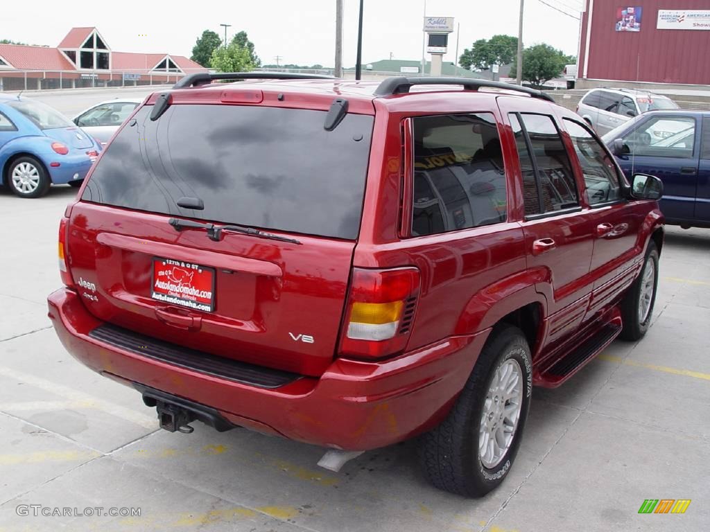 2004 Grand Cherokee Limited 4x4 - Inferno Red Pearl / Taupe photo #4