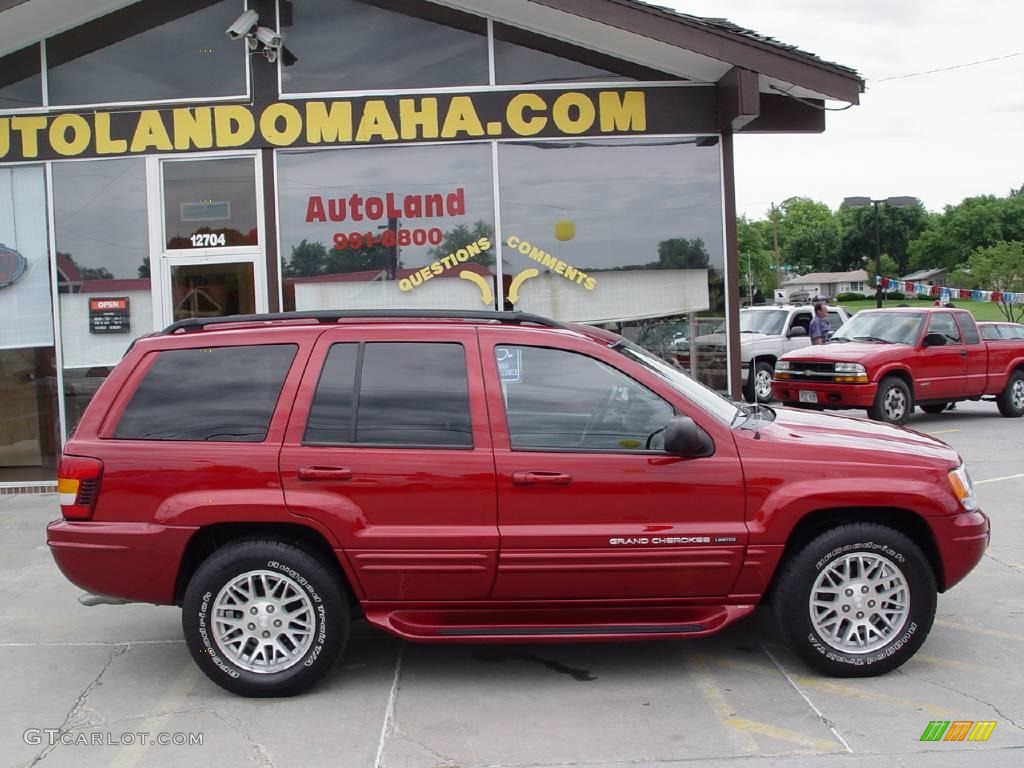 2004 Grand Cherokee Limited 4x4 - Inferno Red Pearl / Taupe photo #6