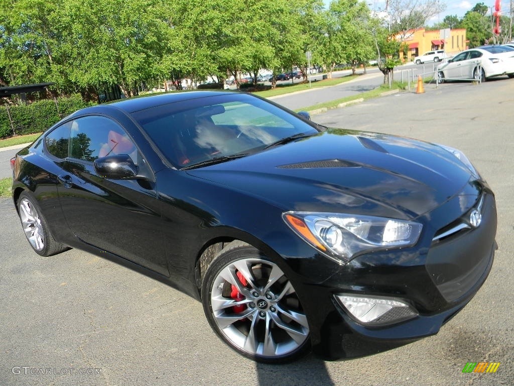 2013 Genesis Coupe 3.8 R-Spec - Becketts Black / Black Leather photo #3