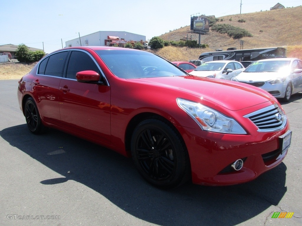 2013 G 37 Journey Sedan - Vibrant Red / Graphite photo #1