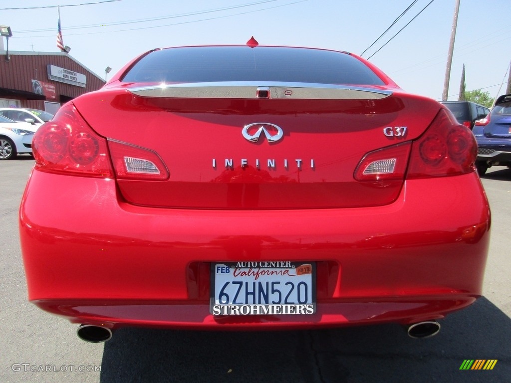 2013 G 37 Journey Sedan - Vibrant Red / Graphite photo #6