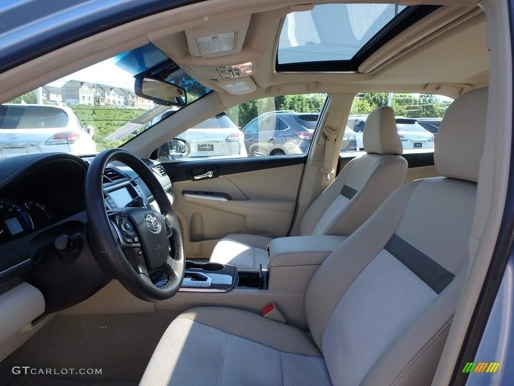 2013 Camry Hybrid XLE - Clearwater Blue Metallic / Ivory photo #7