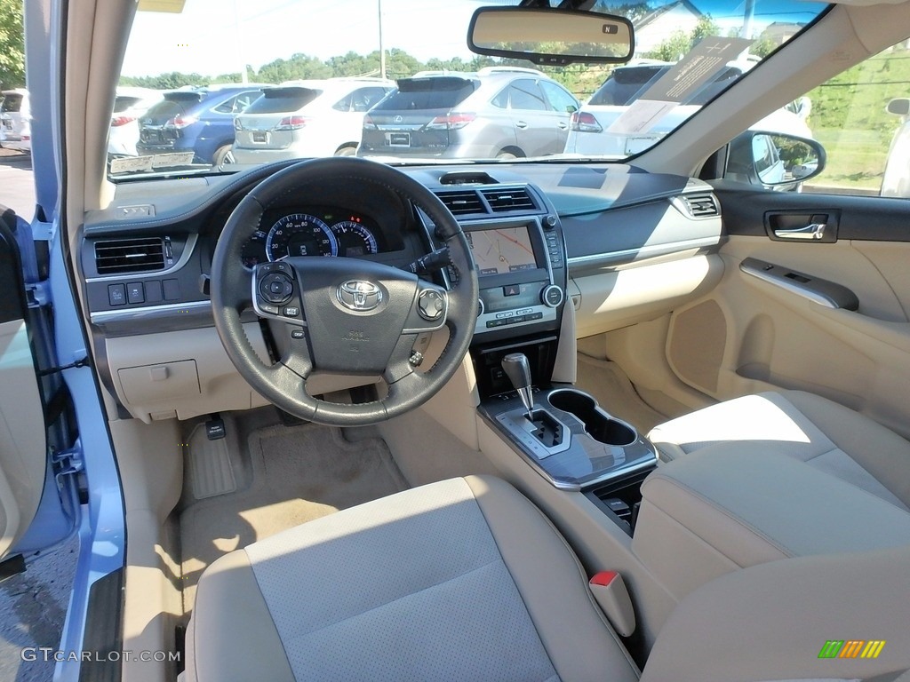 2013 Camry Hybrid XLE - Clearwater Blue Metallic / Ivory photo #9