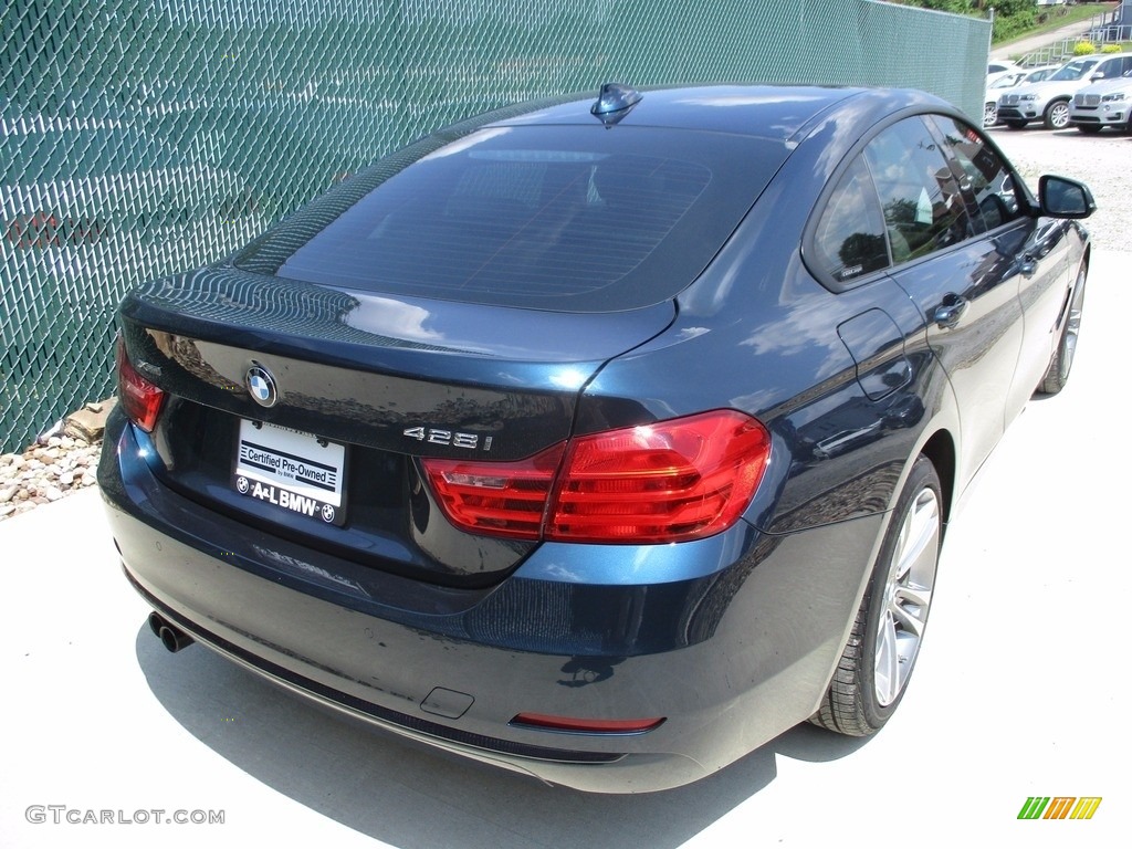 2015 4 Series 428i xDrive Gran Coupe - Midnight Blue Metallic / Oyster/Black photo #3