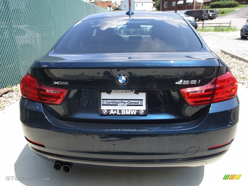 2015 4 Series 428i xDrive Gran Coupe - Midnight Blue Metallic / Oyster/Black photo #4