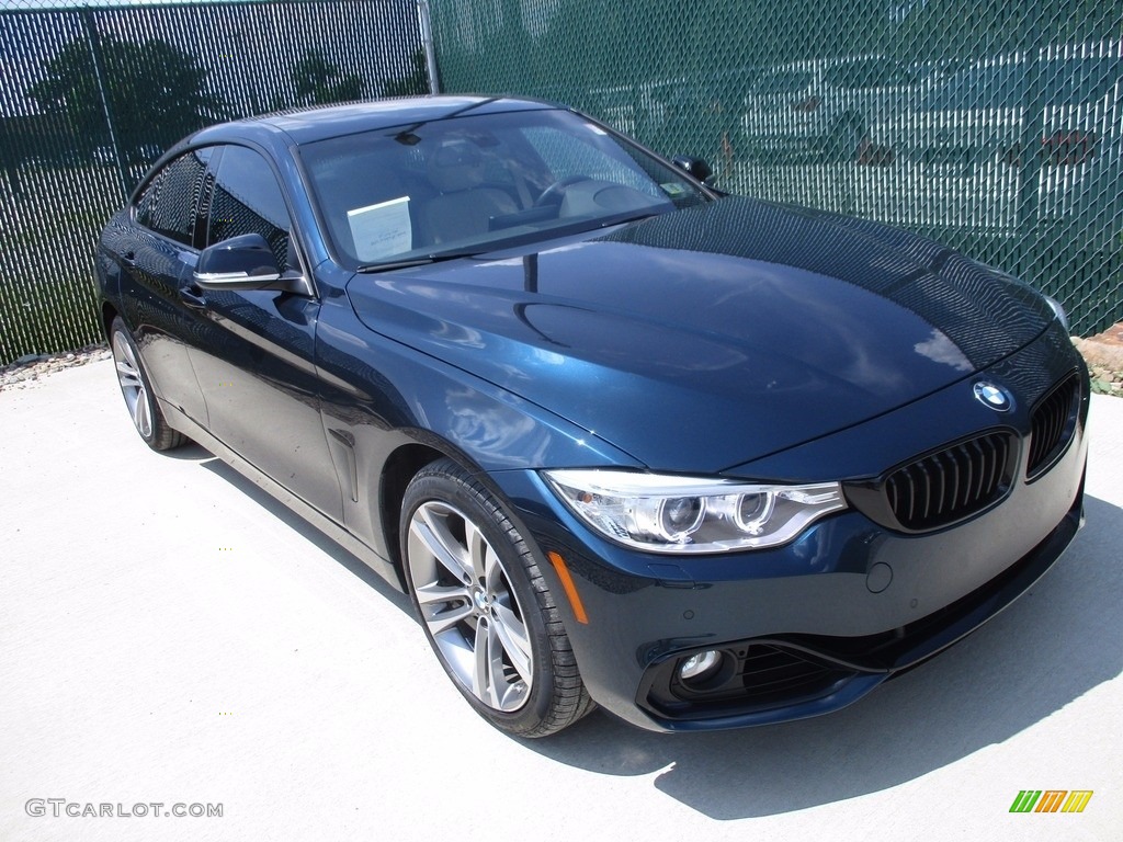 2015 4 Series 428i xDrive Gran Coupe - Midnight Blue Metallic / Oyster/Black photo #5