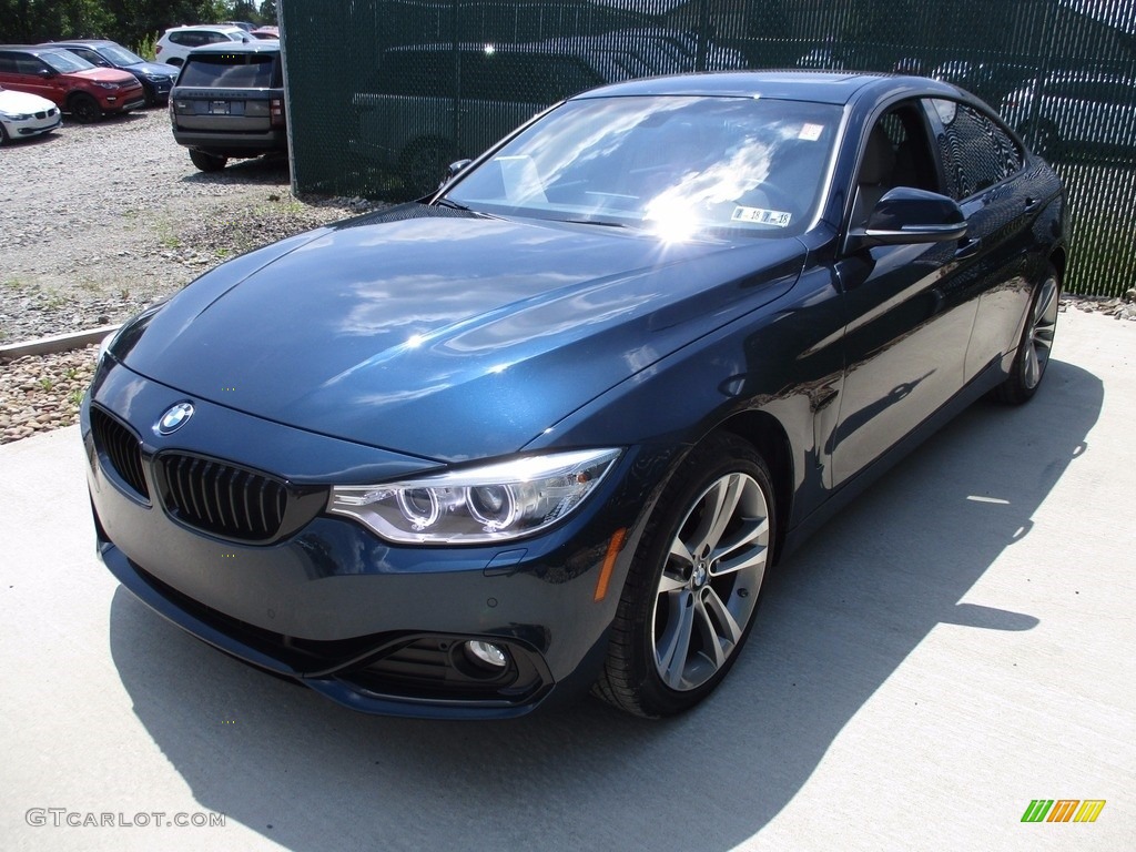 2015 4 Series 428i xDrive Gran Coupe - Midnight Blue Metallic / Oyster/Black photo #7