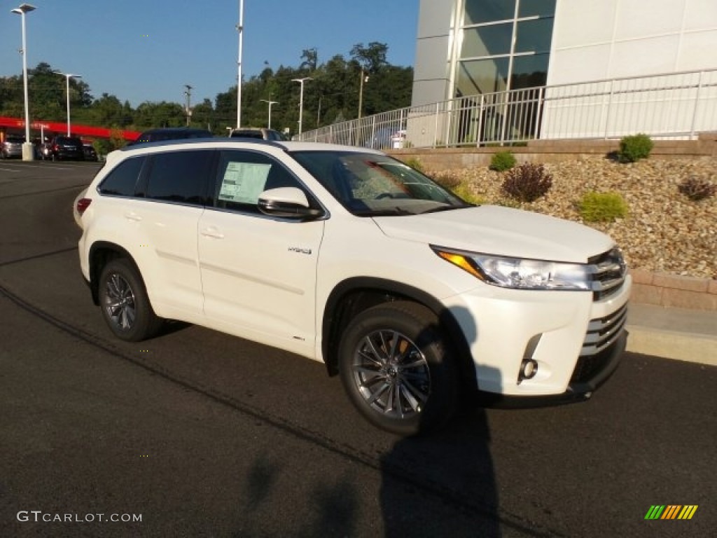 2017 Highlander Hybrid XLE AWD - Blizzard White Pearl / Black photo #1