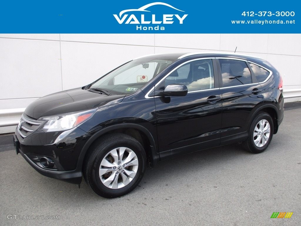 2014 CR-V EX-L AWD - Crystal Black Pearl / Black photo #1