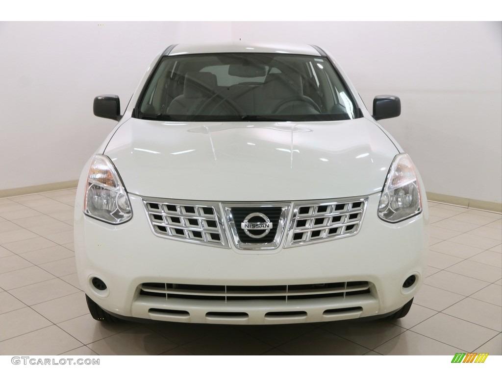 2010 Rogue S AWD - Phantom White / Gray photo #2