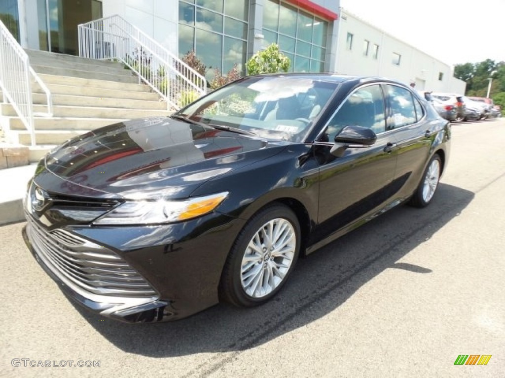 Midnight Black Metallic 2018 Toyota Camry XLE Exterior Photo #121952789