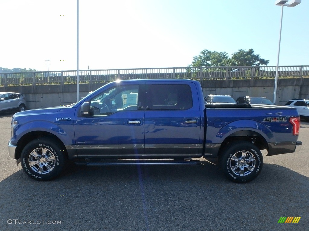 2017 F150 XLT SuperCrew 4x4 - Lightning Blue / Black photo #5