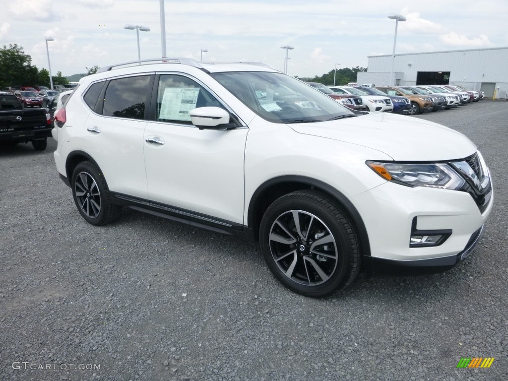 2017 Rogue SL AWD - Pearl White / Platinum Reserve Tan photo #1