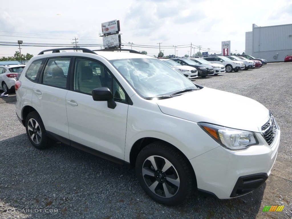 2018 Forester 2.5i - Crystal White Pearl / Black photo #1