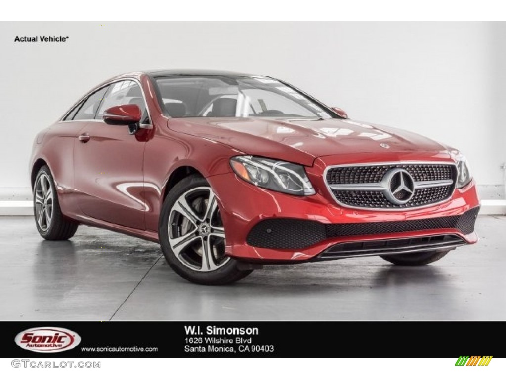 2018 E 400 Coupe - designo Cardinal Red Metallic / Black photo #1
