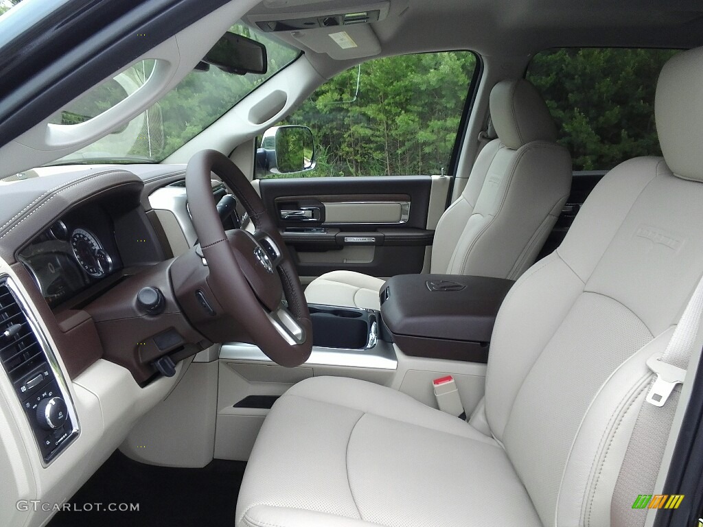 2017 3500 Laramie Crew Cab 4x4 - Brilliant Black Crystal Pearl / Canyon Brown/Light Frost Beige photo #10