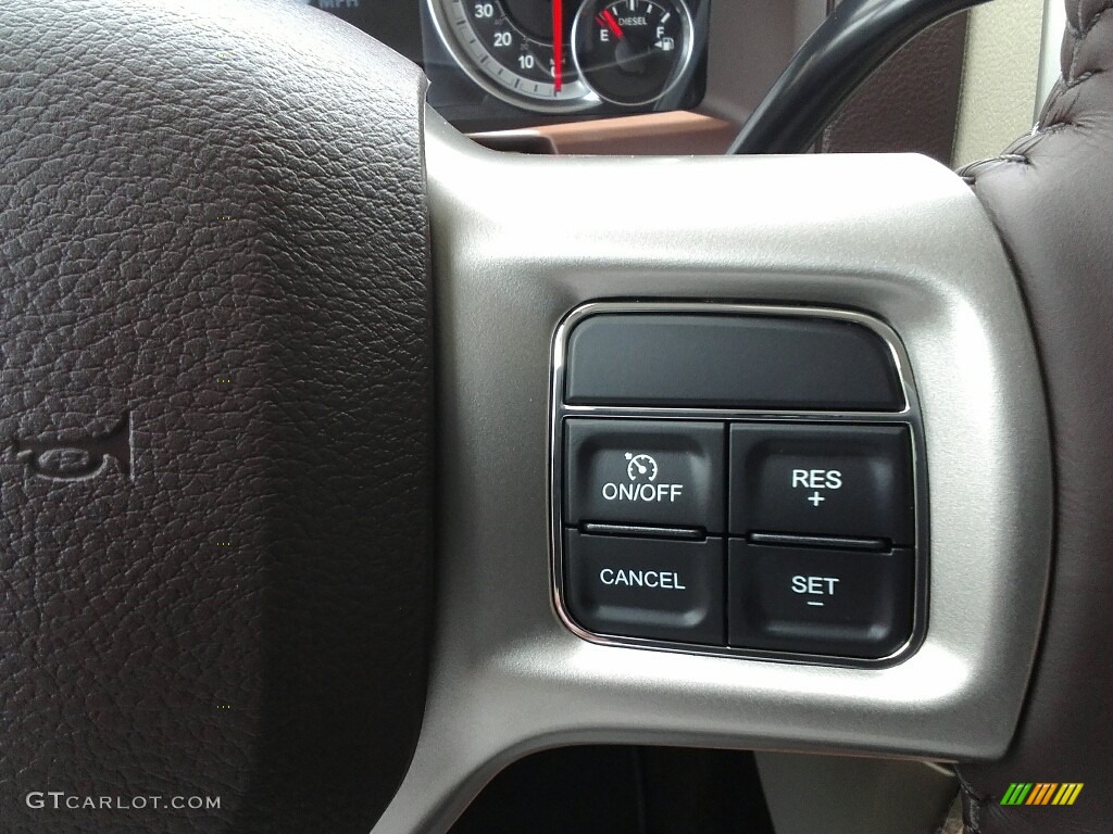 2017 3500 Laramie Crew Cab 4x4 - Brilliant Black Crystal Pearl / Canyon Brown/Light Frost Beige photo #18