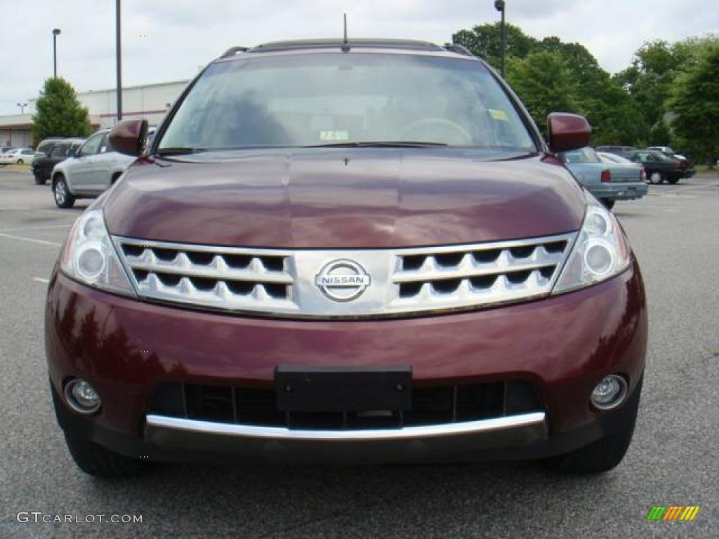 2007 Murano SL AWD - Merlot Pearl / Cafe Latte photo #8