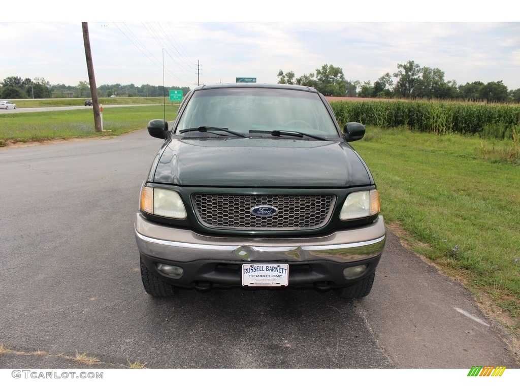 2003 F150 Lariat SuperCrew 4x4 - Dark Highland Green Metallic / Medium Parchment Beige photo #5