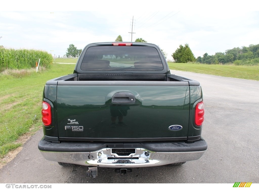 2003 F150 Lariat SuperCrew 4x4 - Dark Highland Green Metallic / Medium Parchment Beige photo #6