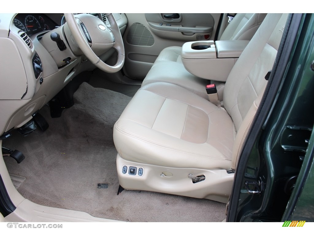 2003 F150 Lariat SuperCrew 4x4 - Dark Highland Green Metallic / Medium Parchment Beige photo #10