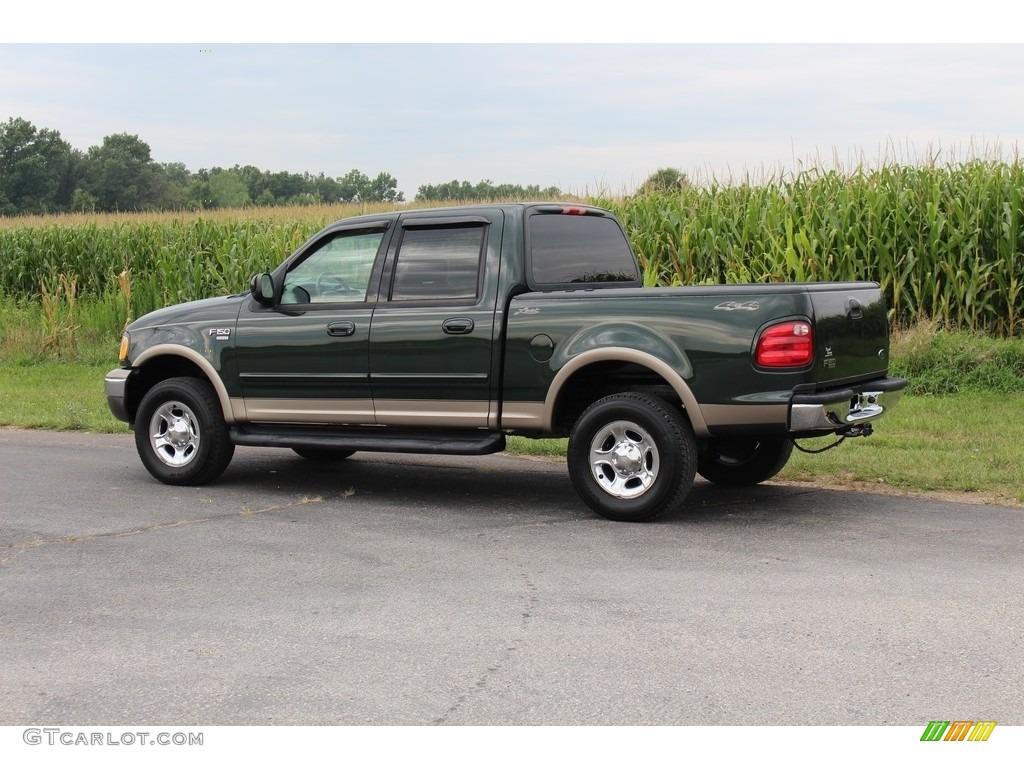 2003 F150 Lariat SuperCrew 4x4 - Dark Highland Green Metallic / Medium Parchment Beige photo #33