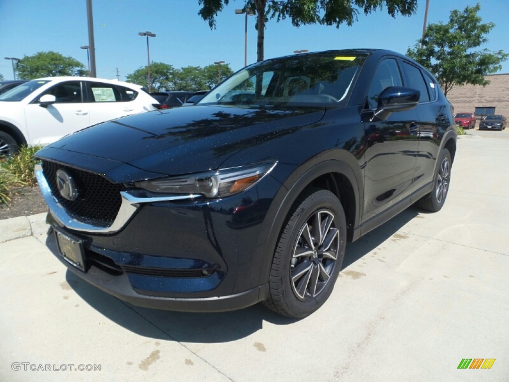 2017 CX-5 Grand Touring AWD - Deep Crystal Blue Mica / Black photo #1