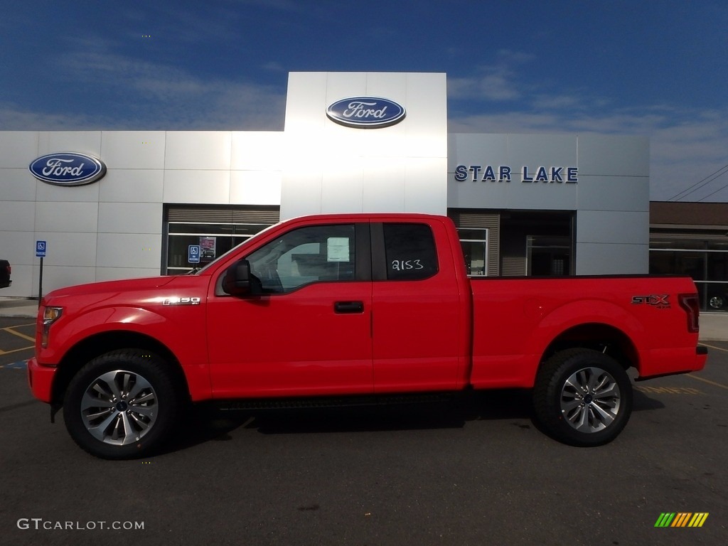 2017 F150 XL SuperCab 4x4 - Race Red / Earth Gray photo #1