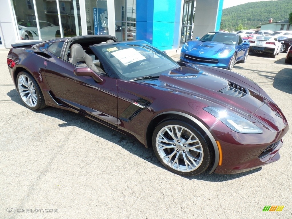 Black Rose Metallic 2018 Chevrolet Corvette Z06 Coupe Exterior Photo #121985924