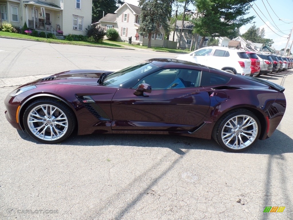 2018 Corvette Z06 Coupe - Black Rose Metallic / Jet Black photo #6