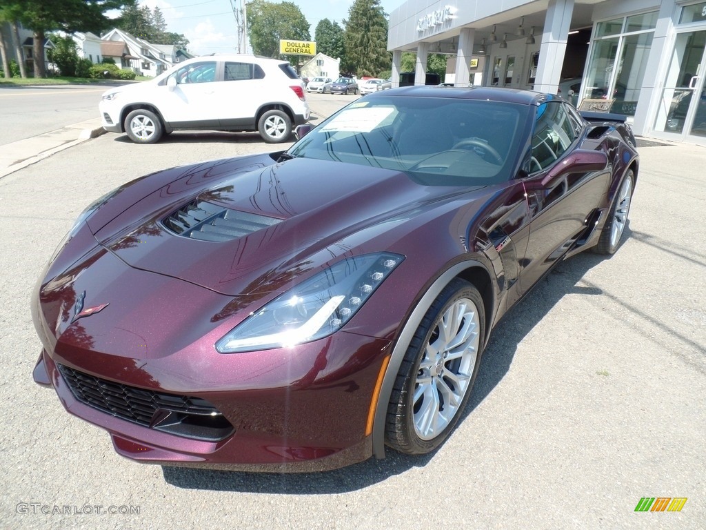 2018 Corvette Z06 Coupe - Black Rose Metallic / Jet Black photo #7
