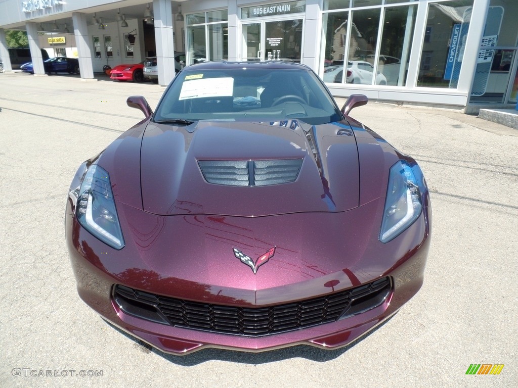 2018 Corvette Z06 Coupe - Black Rose Metallic / Jet Black photo #8