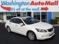 White Diamond Pearl 2009 Honda Accord EX-L V6 Sedan