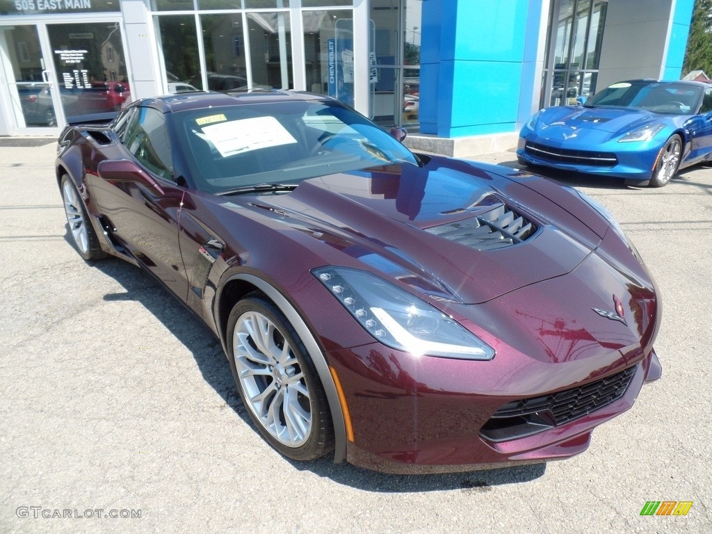 2018 Corvette Z06 Coupe - Black Rose Metallic / Jet Black photo #9