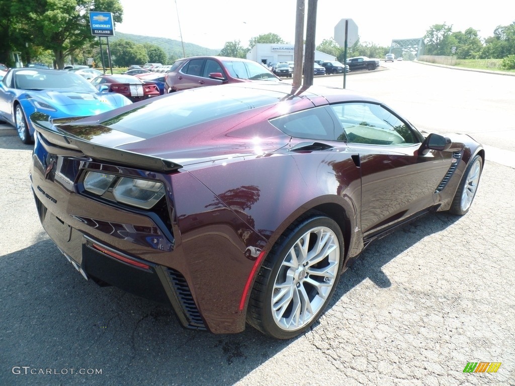 2018 Corvette Z06 Coupe - Black Rose Metallic / Jet Black photo #11