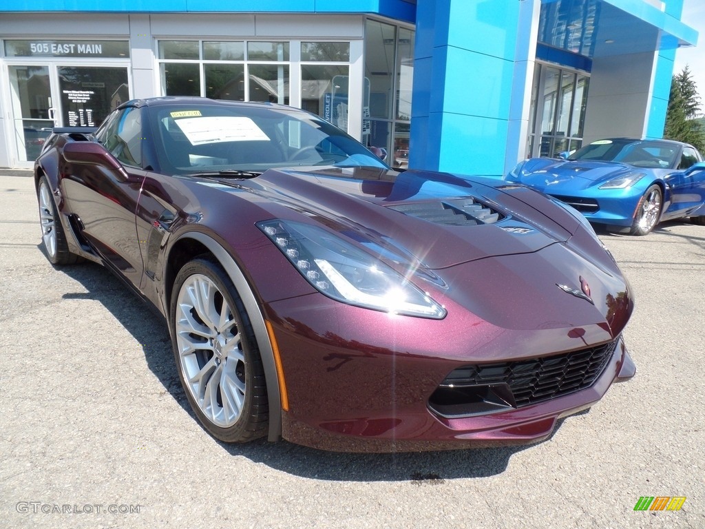 2018 Corvette Z06 Coupe - Black Rose Metallic / Jet Black photo #16