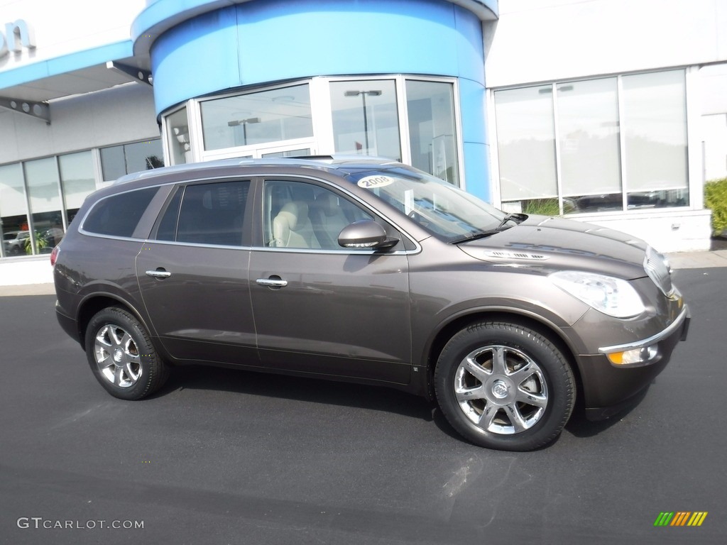 2008 Enclave CXL AWD - Cocoa Metallic / Cashmere/Cocoa photo #2