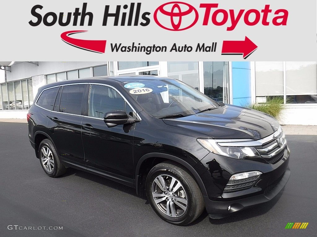2016 Pilot EX-L AWD - Crystal Black Pearl / Black photo #1