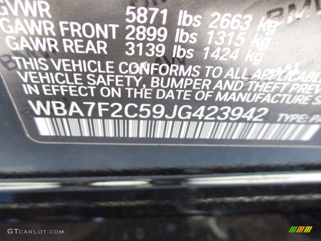 2018 7 Series 750i xDrive Sedan - Black Sapphire Metallic / Black photo #19