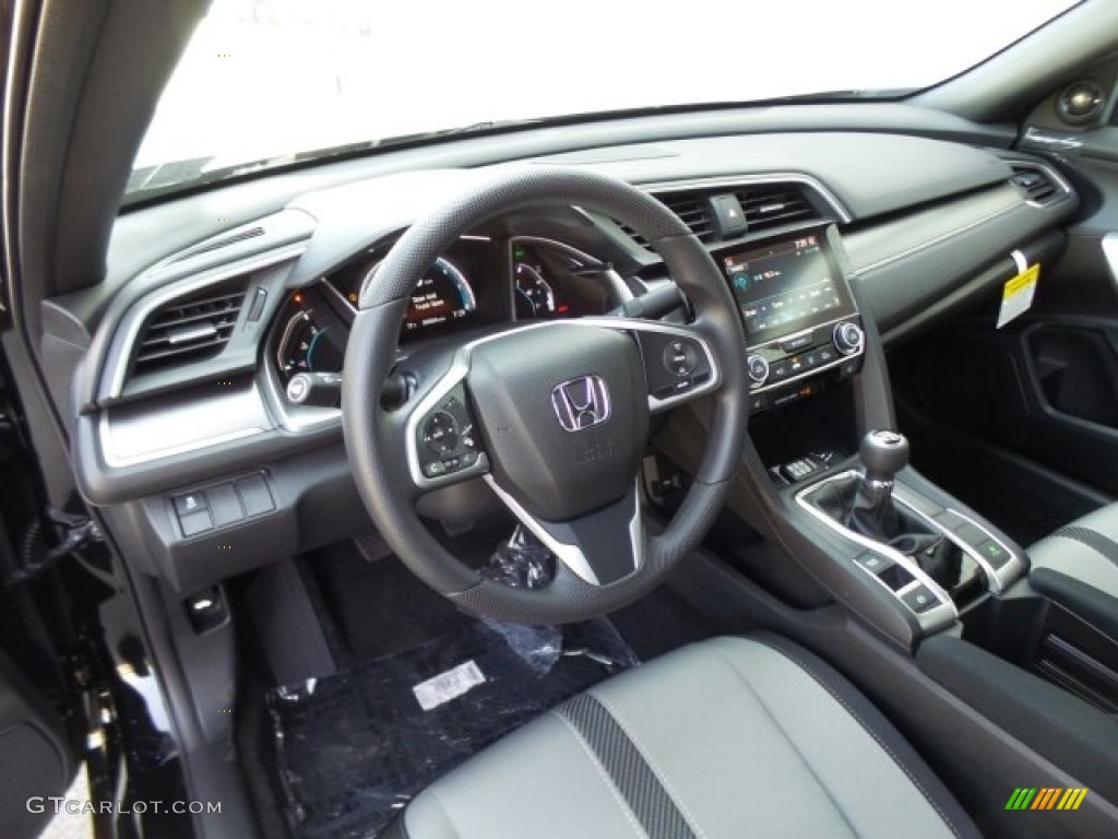 2017 Honda Civic EX-T Coupe Black/Gray Dashboard Photo #122001021