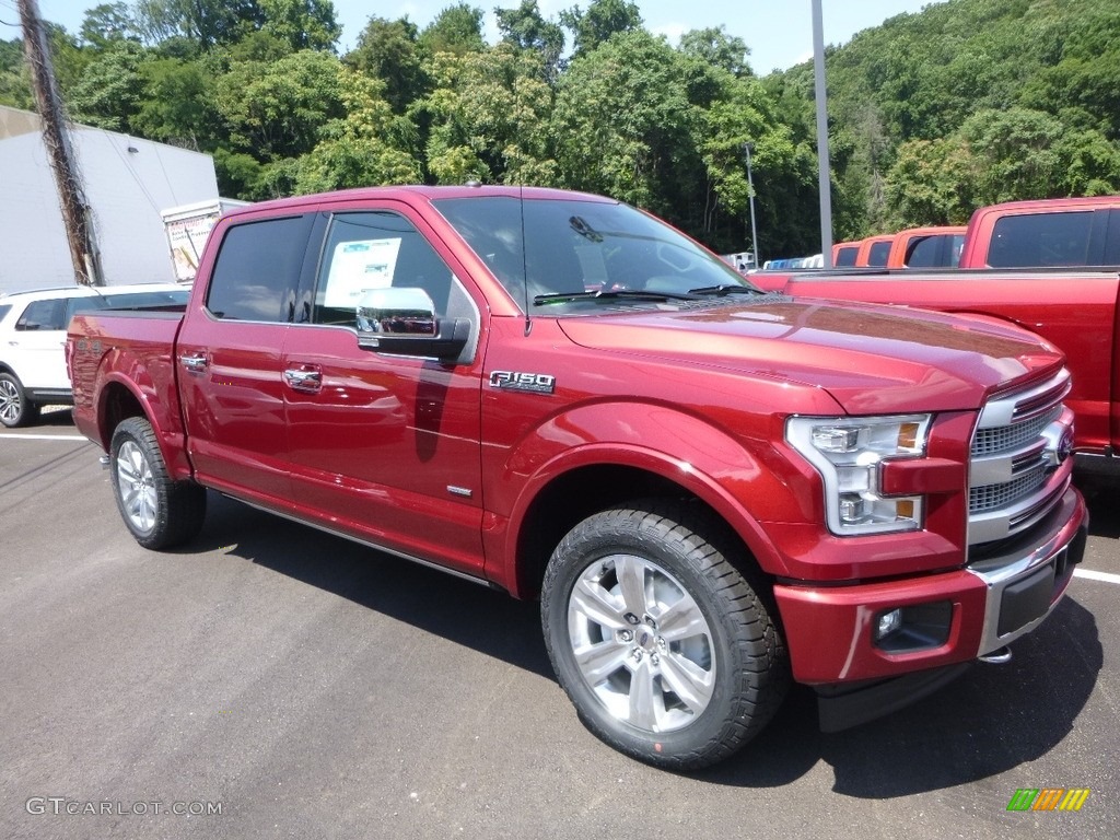 2017 F150 Lariat SuperCrew 4X4 - Ruby Red / Black photo #3