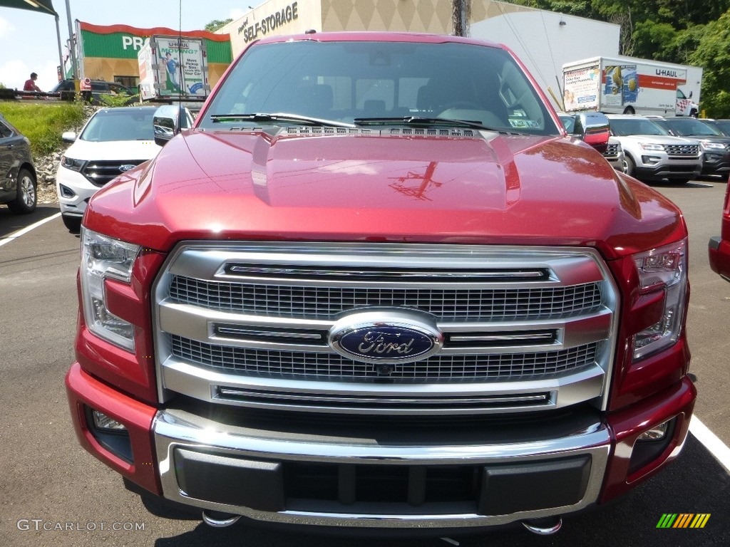 2017 F150 Lariat SuperCrew 4X4 - Ruby Red / Black photo #4