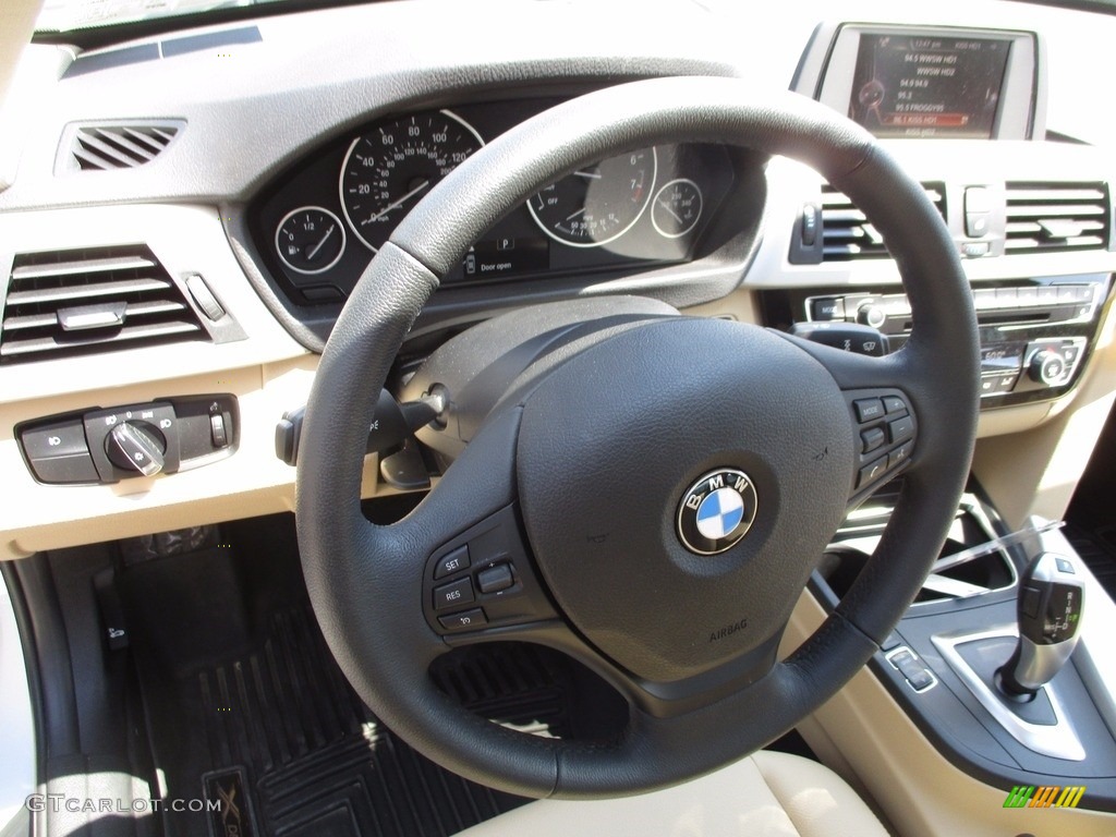 2017 3 Series 320i xDrive Sedan - Alpine White / Venetian Beige/Black photo #14