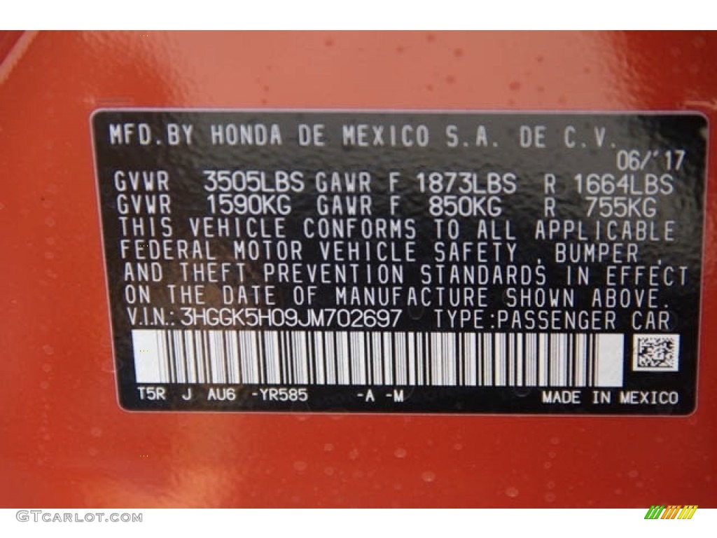 2018 Fit Color Code YR585 for Orange Fury Photo #122003592