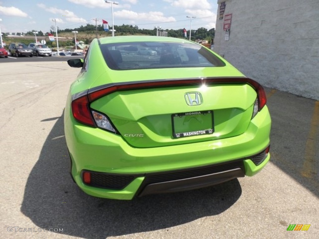 2017 Civic LX Coupe - Energy Green Pearl / Black/Gray photo #7