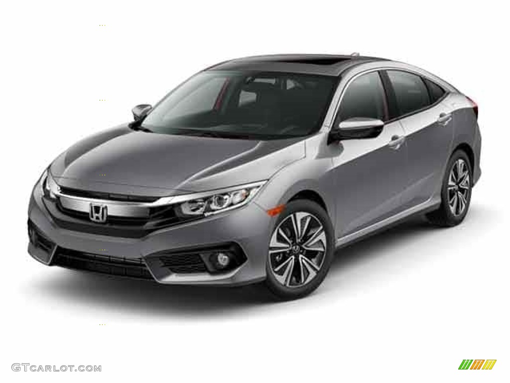 2017 Civic EX-T Sedan - Lunar Silver Metallic / Black photo #19