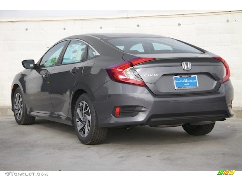 2017 Civic EX Sedan - Modern Steel Metallic / Black photo #2